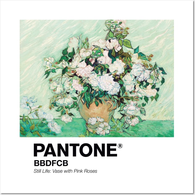 PANTONE VAN GOGH - Still Life: Vase with Pink Roses Wall Art by theartistmusician